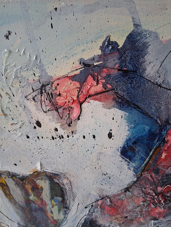 Image 1 of Skating white Fear,abstract,mixed media
