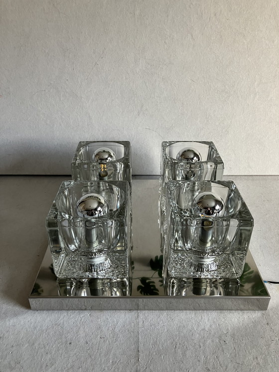 Image 1 of Peill & Putzler Plafonnier Ice cue lampe design vintage