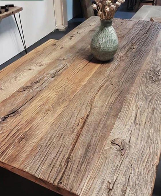 Image 1 of Tavolo in rovere massello antico 260x100x5cm