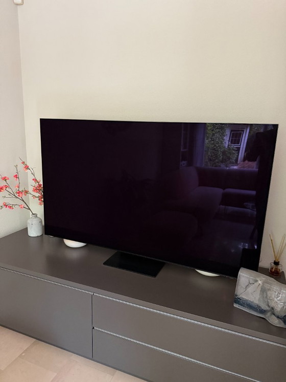 Grey TV Cabinet, TV furniture, Wood (photo 4 of 5)