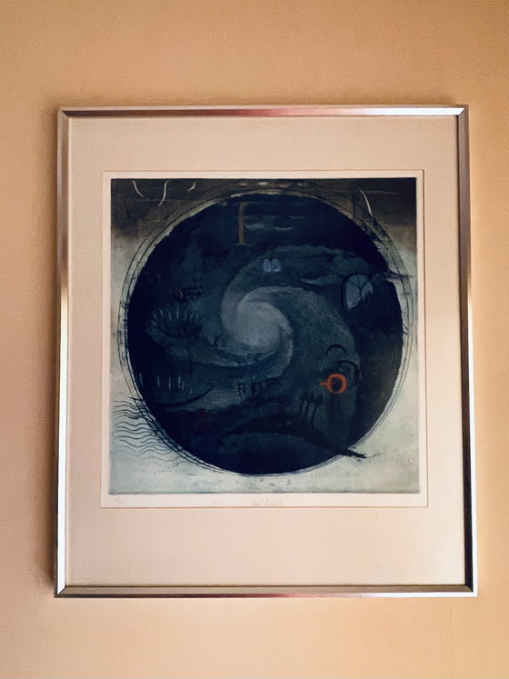 Triptyque rare - Gravures en couleurs signées à la main par Pavel Sukdolák (1925–2022) – Objets d'art, Glass (photo 3 of 8)
