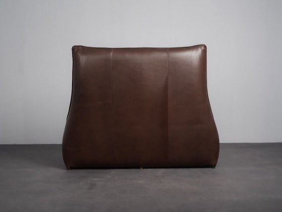 “The Rock” Leather 2-Seater Sofa by Gerard van den Berg for Montis, Netherlands, 1970s, 2 seaters, Brown (photo 4 of 10)