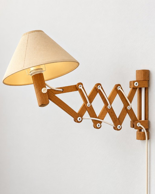 Lámpara de tijera vintage IKEA V9004 – Lámpara de pared de madera – Años 80 – wandlampen, Wood