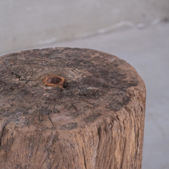 Image 1 of Antique Wooden Tree Trunk Pedestal or Display Stand