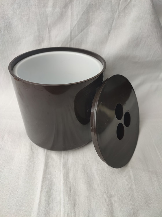 Image 1 of Space Age Crayonne ice bucket ice cubes Bar Brown Vintage UK made