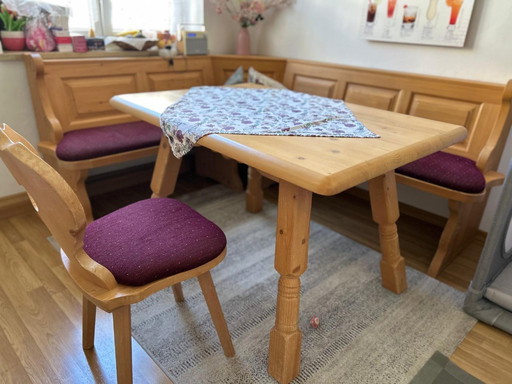 Corner bench group Oberstdorf 165 x 195 cm from Unterluggauer incl. 2 chairs