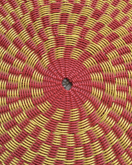 Image 1 of Vintage round Scoubidou rope rug - 100cm.