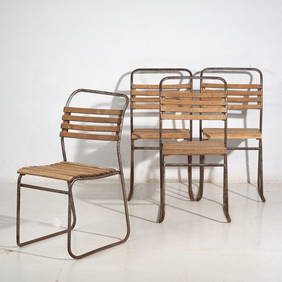 Sillas de jardín antiguas (c.1920). Juego de 4 piezas #2 – Wood, Iron (photo 7 of 40)