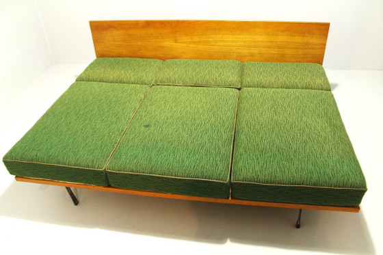 Interier n.p. PRAHA Pohovka 54-16 divano letto, verde, Divani letto, Legno, Tessile, Vintage (foto 11 di 15)
