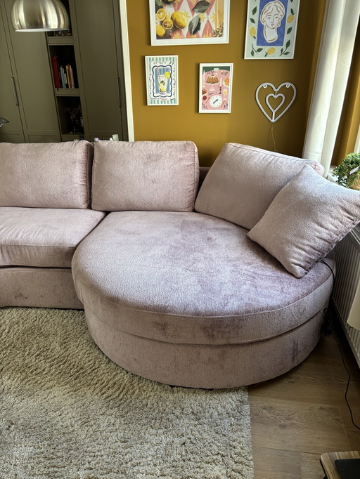 Pink corner sofa