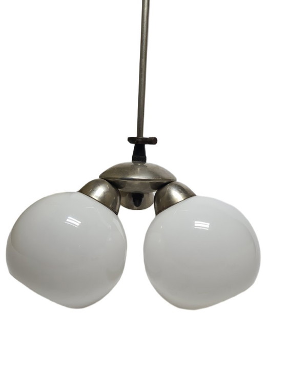 Kroonluchter in postmoderne stijl, Polen, jaren 1960 – Glass, Metal (photo 5 of 10)