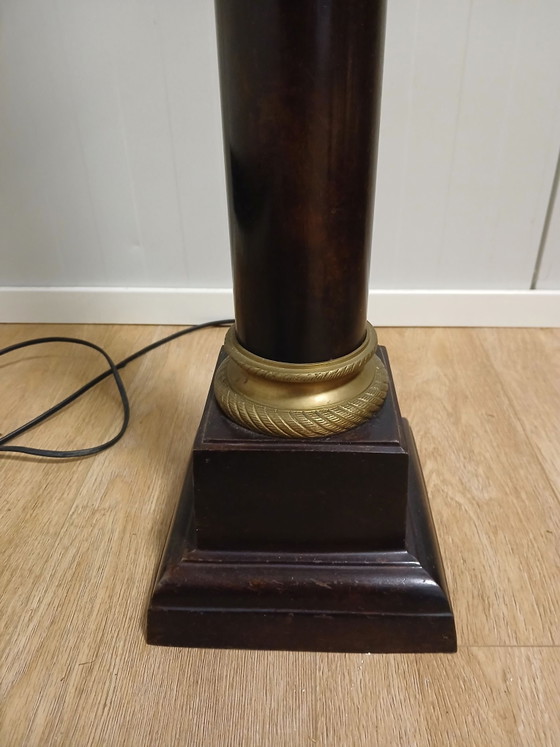 Vintage Herda Holland Floor light, Velvet, Wood, Beige (photo 2 of 10)