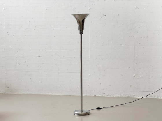 Image 1 of Lámpara de pie Art Déco, metal cromado, década de 1930.