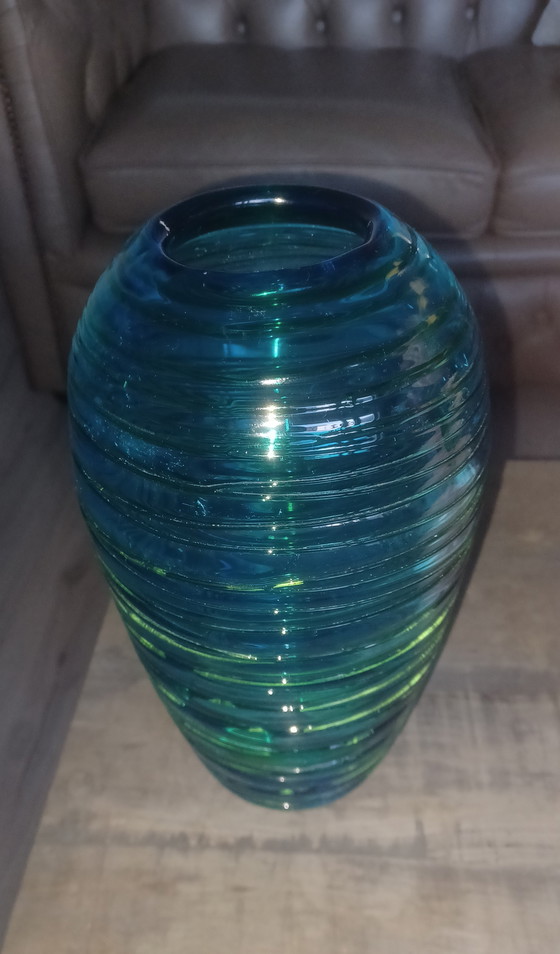 Image 1 of Vase en verre d'art Fulvio Bianconi artiste italien pour Venini années 1970 
