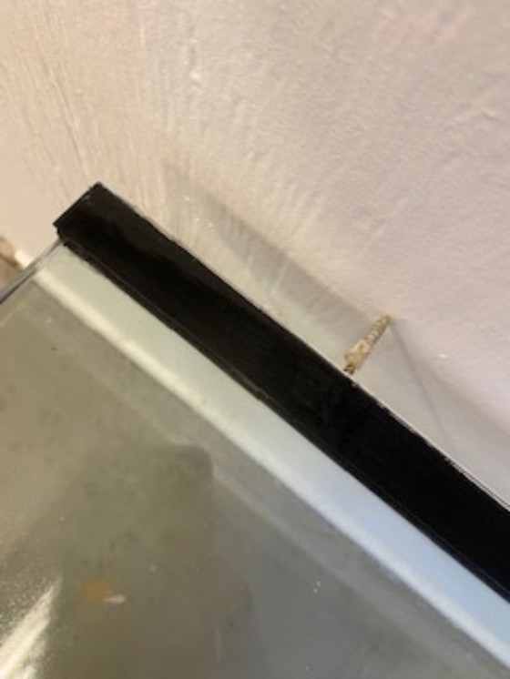 Image 1 of Consola de pared de vidrio italiana rara de la década de 1970-1980, vidrio curvado sólido y pesado