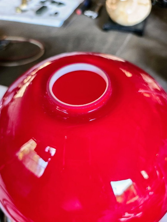 Image 1 of Lámpara colgante en color rojo cereza de Peill &amp; Putzler