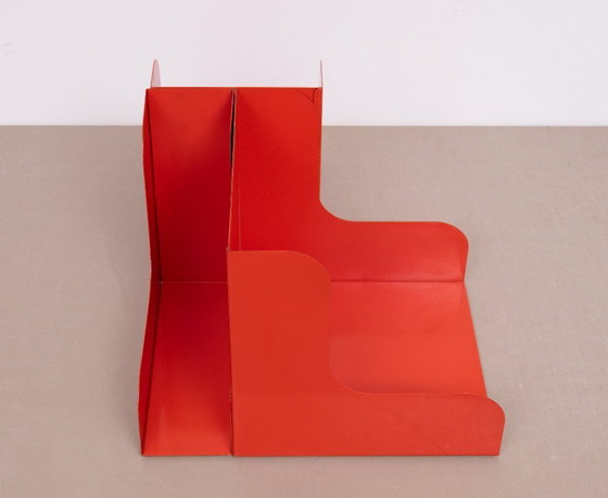 Image 1 of Enzo Mari Modular Metal LP Record Holder set of 3 1965 Italy