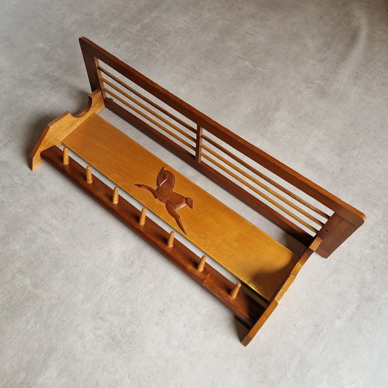 Image 1 of Appendiabiti vintage anni '60, appendiabiti da parete in legno danese