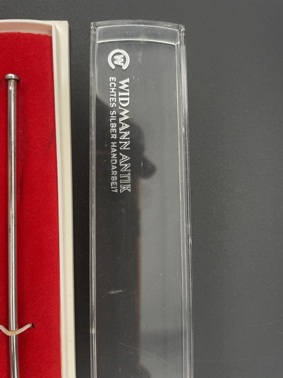 Widmann Antik Cocktail-Löffel mit Trinkhalm, Silber 835, OVP – Geschirr, Silver (photo 3 of 10)