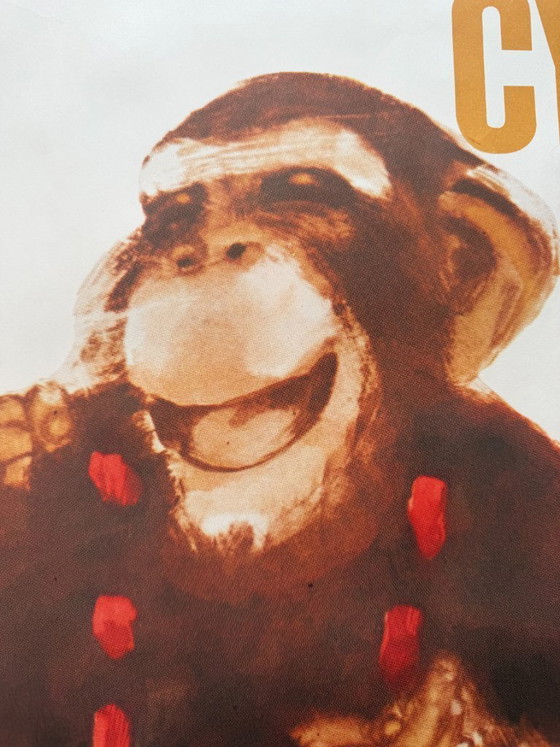 Maciej Urbaniec (1925-2004), Chimpancés de arte pop de Cyrk, 1979, Póster nº 24, Copyright de Desa Foreign (photo 5 of 8)