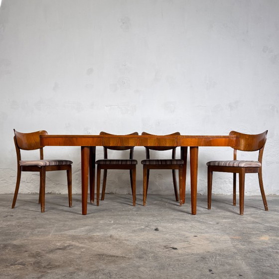 Image 1 of Tavolo da pranzo Jindřich Halabala per UP Závody, anni '30 - Art Déco cecoslovacco