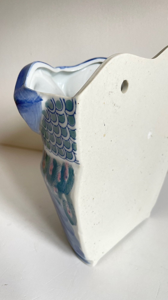 Image 1 of Vintage Chinese Porcelain Owl Planter