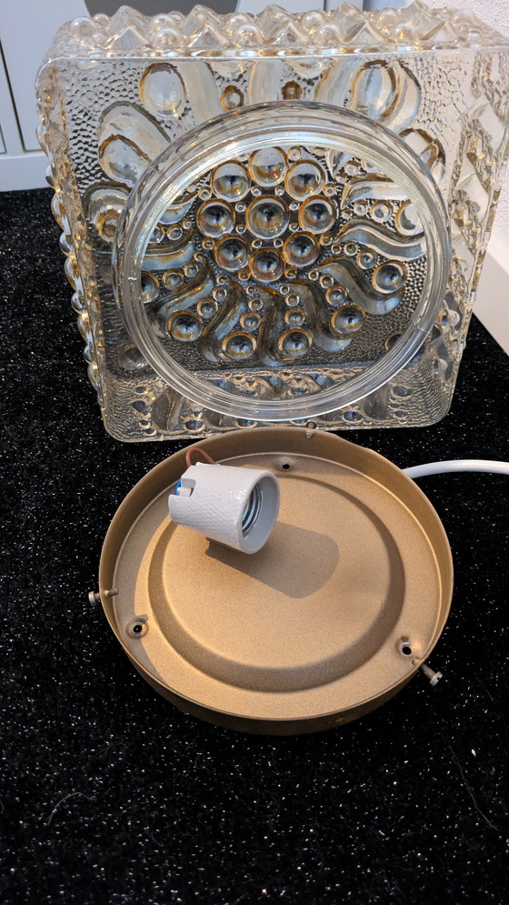 Image 1 of Vintage glass ceiling/wall light, 60s/70s style, Helena Tynell