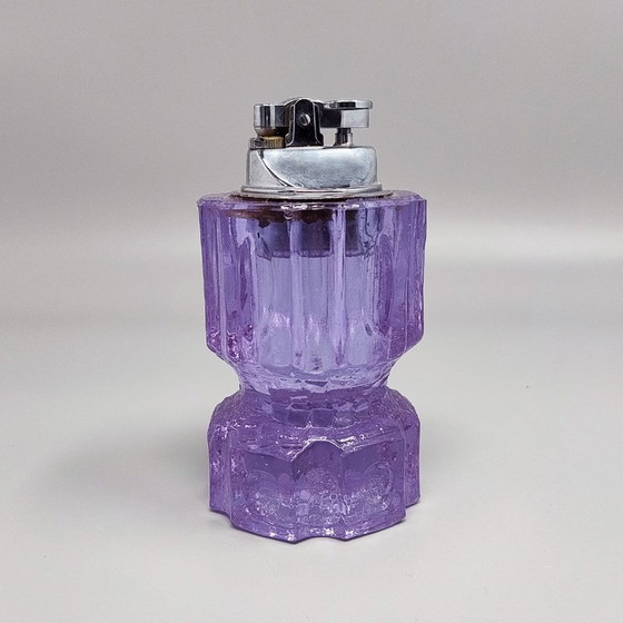 Image 1 of 1970s Stunning Purple Smoking Set By Antonio Imperatore in Murano Glass. Made in Italy