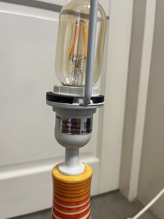 Image 1 of Lampada da terra alta in ceramica koralcoa della metà del secolo scorso