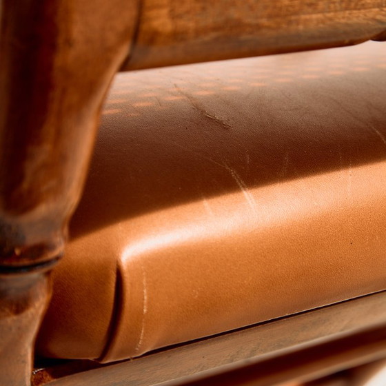 MK11244 Notenhouten fauteuil met een bamboe-achtig design – Wood (photo 9 of 14)