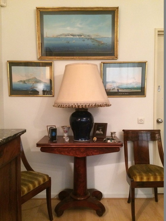 Image 1 of Large Neapolitan gouache, 19th century (after Giuseppe Scoppa)