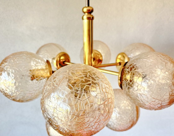 Vintage Kaiser Leuchten Sputnik – Pendant lamps, Glass, Brass (photo 7 of 14)
