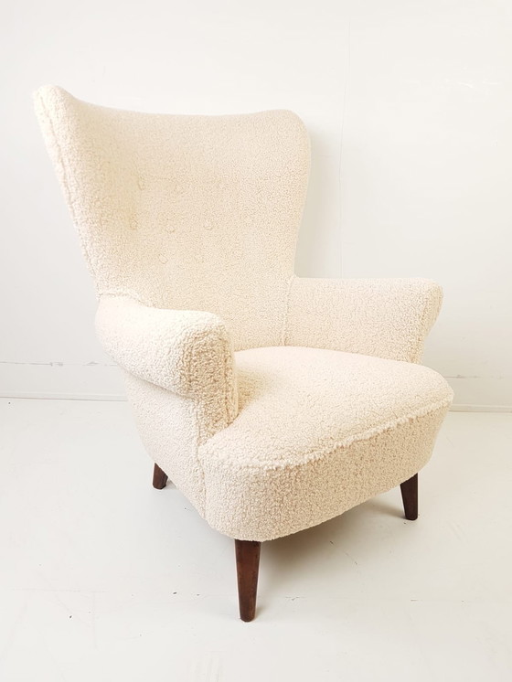 Image 1 of Vintage Artifort Theo Ruth Heren Fauteuil Teddy Nieuwe Stof