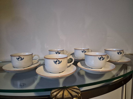 Image 1 of Vintage Rörstrand Diamant Viva cups/saucers