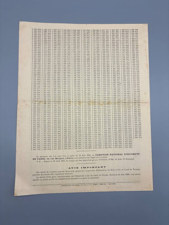Lot of 6 Panama Canal drawing booklets, bonds and lottery bonds, – Art Prints, Paper (photo 4 of 6)