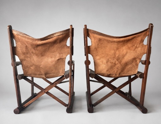 2x Vintage PL22 Chairs + Ottoman by Hauner & Eisler, ca60s