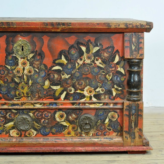 Image 1 of Folk Art Wedding Chest, Circa 1850
