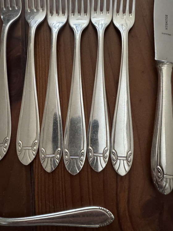 Image 1 of Cubiertos bañados en plata, 32 piezas, Solingen y Wellner Silber
