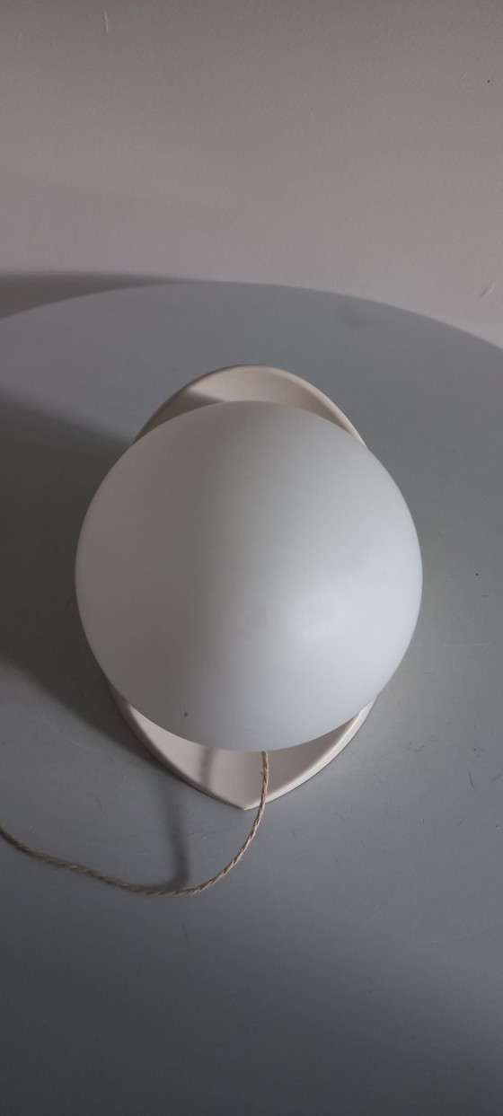 iGuzzini Bugia Wall Lamp Table Lamp Giuseppe Cormio 70s, Glass, Plastic, Creme (photo 4 of 10)