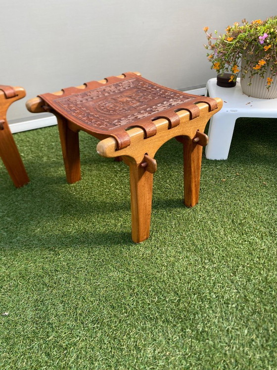 2 sgabelli/poggiapiedi vintage – Meubles des Estilo, Poggiapiedi e pouf, Leather (photo 8 of 8)