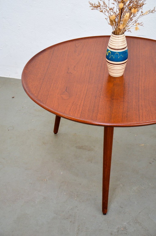 Vintage Deense salontafel, teak, mid-century modern, bijzettafel