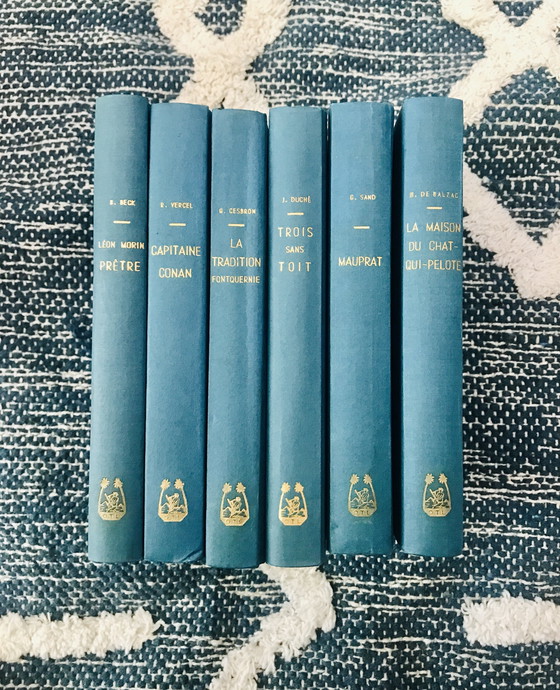 Image 1 of Partij 6 Antieke Deco Gebonden Boeken