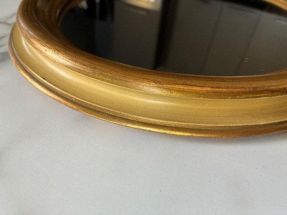 Specchio ovale antico a medaglione, Legno, Vetro, Dorato, Klassiek (foto 7 di 7)