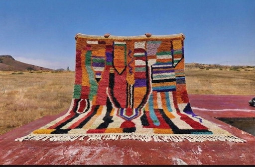 Alfombra marroquí 350 × 250 cm – Diseño abstracto colorido – Multicolor