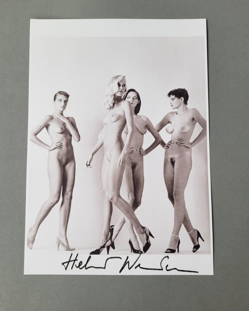 Helmut Newton iconic photograph | hand-signed | They Come (Naked and Dressed)