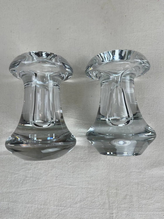 Set van jaren 70 design kandelaars – Kandelaars en kaarsen, Crystal, Glass, Vintage (photo 11 of 12)