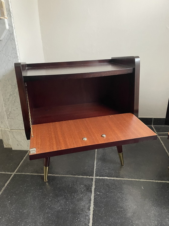 2 tables de chevet de style Mid-Century – Tables de nuit, Metal, Wood (photo 6 of 11)