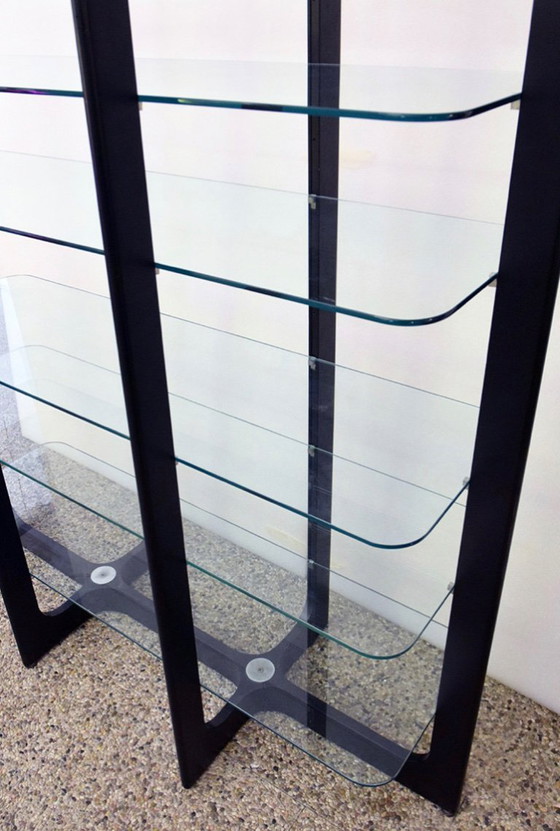 Image 1 of Wood and Glass Bookcase from Bernini, 1970