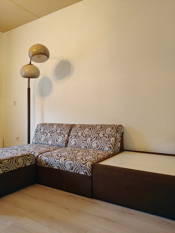 Image 1 of Vintage 70's space age design element sofa brown/cream