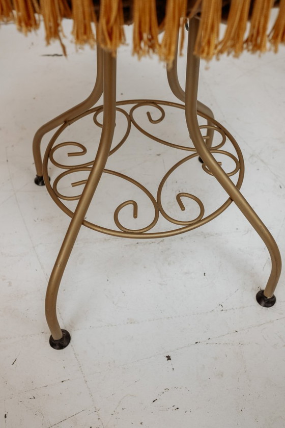 Image 1 of Vintage brass vanity table with stool